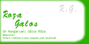 roza galos business card