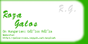 roza galos business card